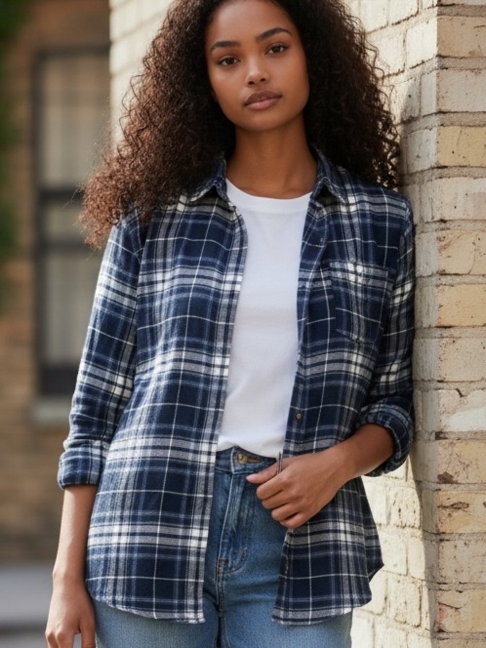 Abercrombie & Fitch Plaid Button Down Flannel Shirt